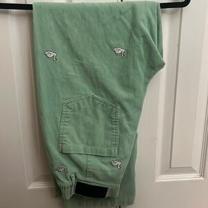 Urban Outfitters Green Swan Corduroy Pants